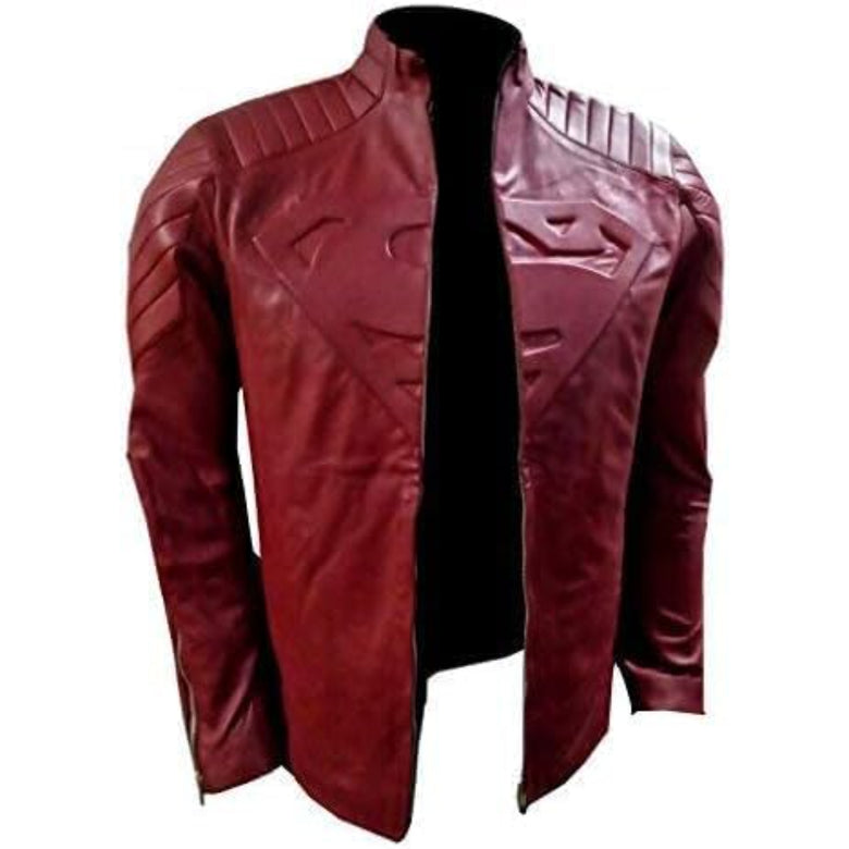 Men’s Small Ville Clark Kent Tom Welling Genuine Leather Superhero Jacket