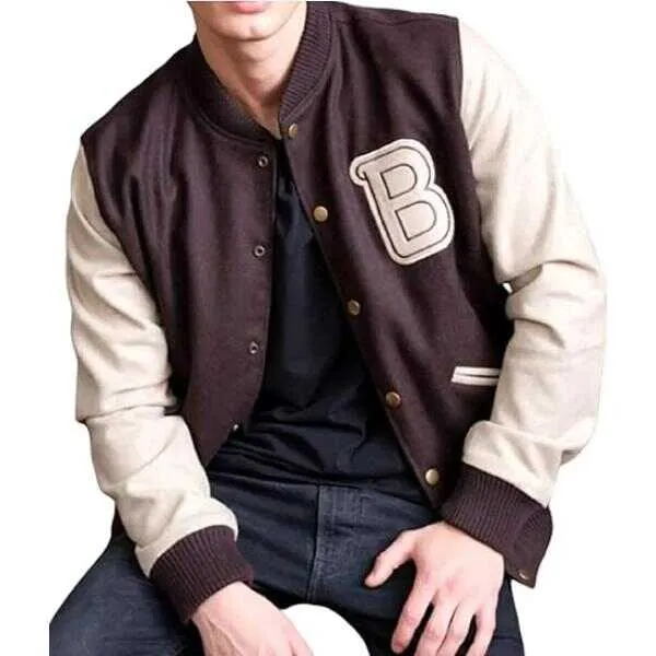 Men's MJ Thriller Red M Logo Letterman Bomber Varsity Jacket (XXS-4XL) - Image 3