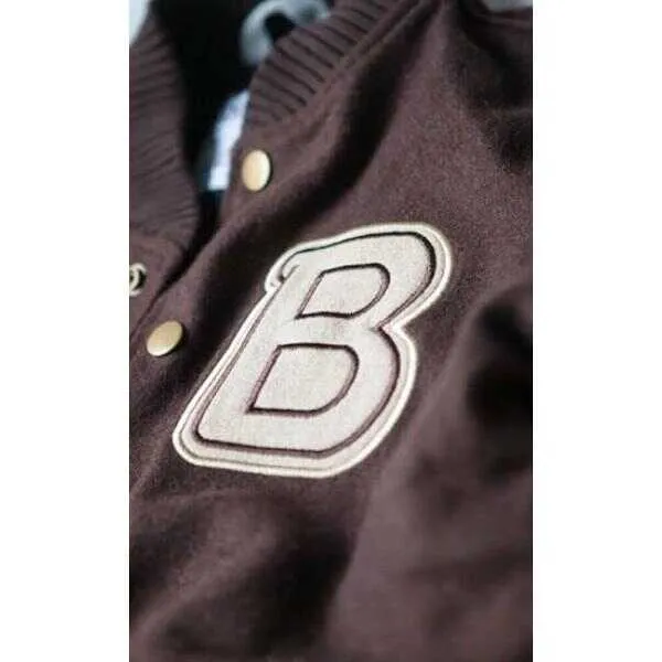 Men's MJ Thriller Red M Logo Letterman Bomber Varsity Jacket (XXS-4XL) - Image 2