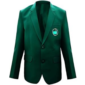 Mens green golf blazer premium cotton sports coat