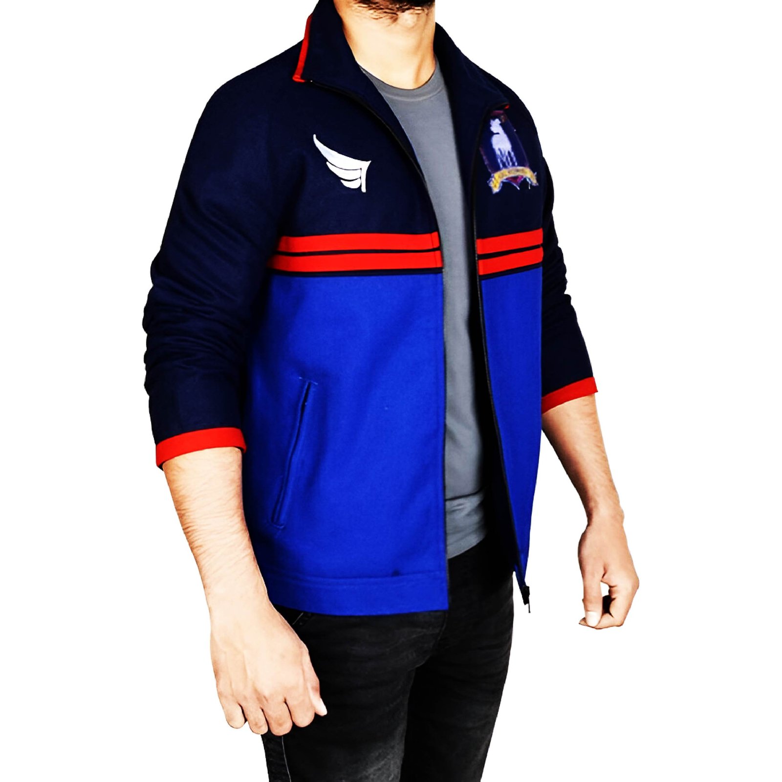 Ted Lasso track suit jacket Jason Sudeikis football coach style