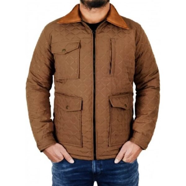 yellowstone john dutton jacket brown quilted cotton jacket for men