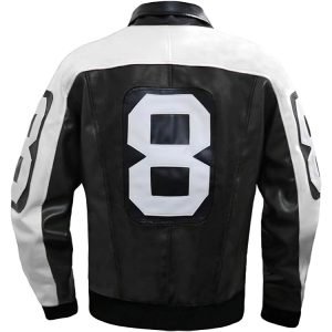 8 Ball Pool Bomber Jacket – Seinfeld David Puddy 90’s Faux Leather Letterman Jacket